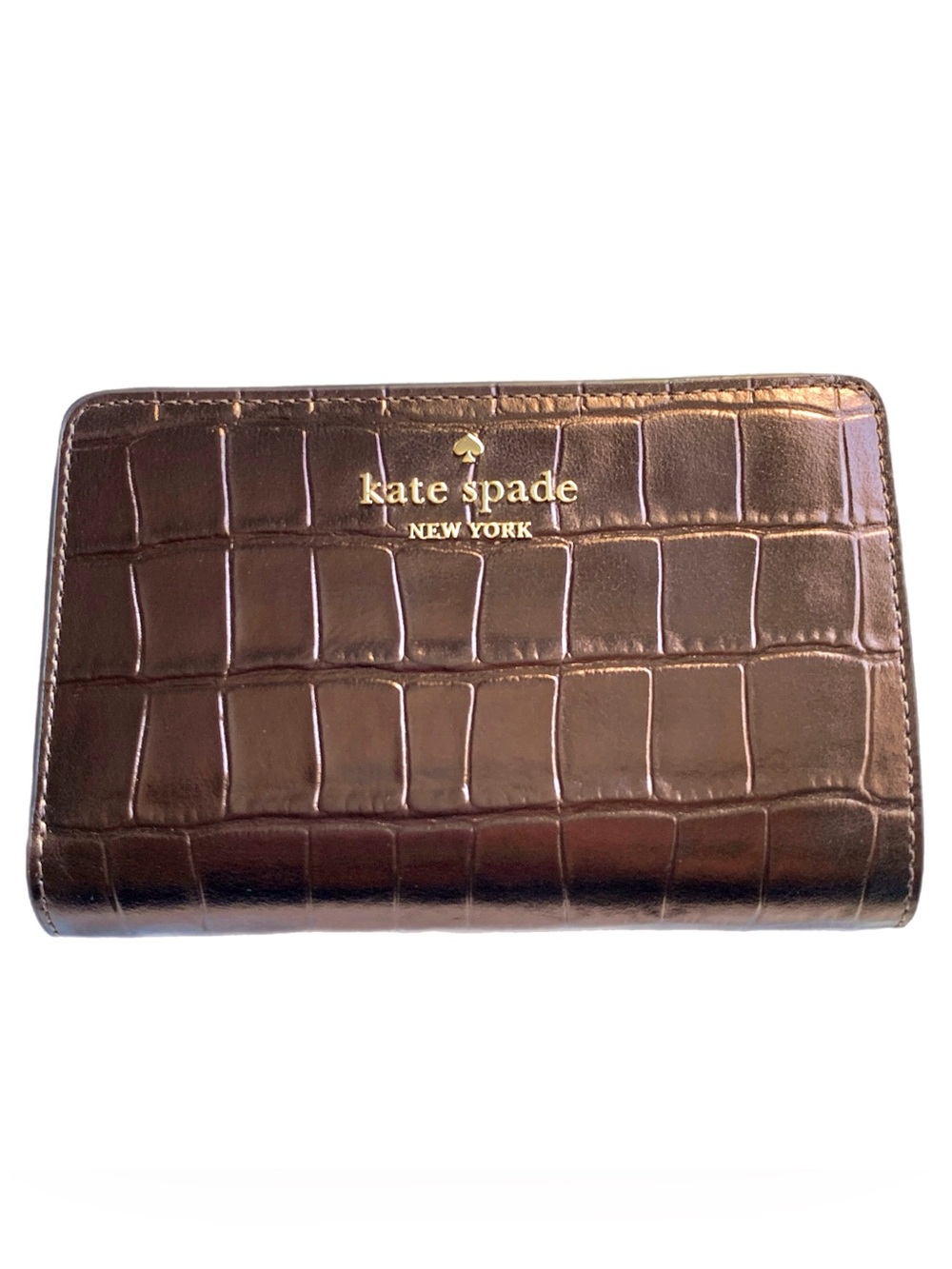 Kate Spade Madison Croc Embossed Bifold Wallet, Like New!